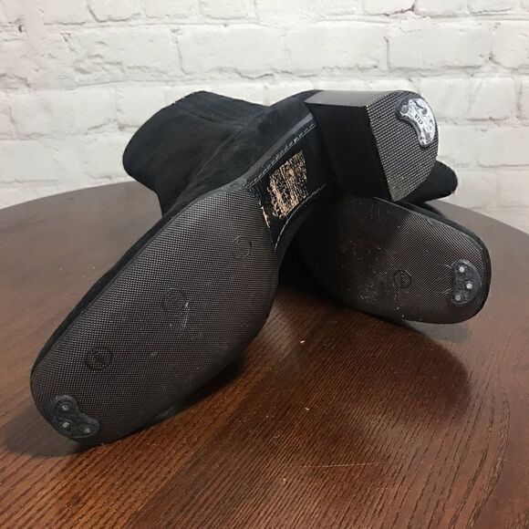 BALLY suede leather mid calf booties size 4.5 Euc - Picture 5 of 8